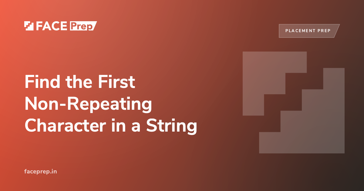 Find the First Non-Repeating Character in a String