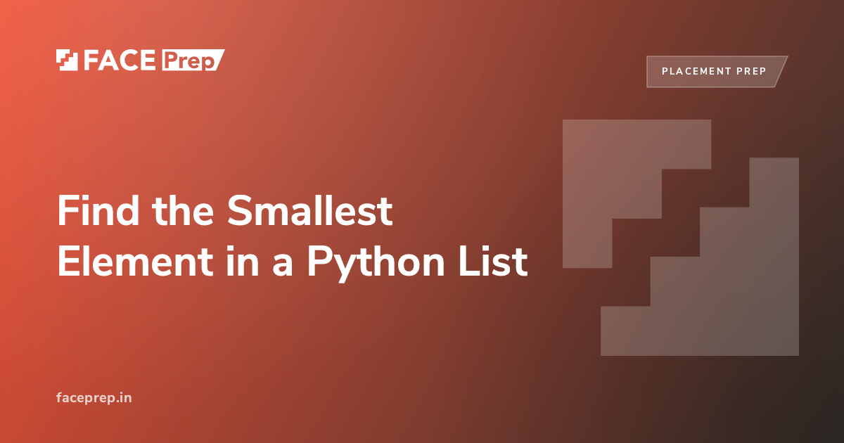 Find the Smallest Element in a Python List