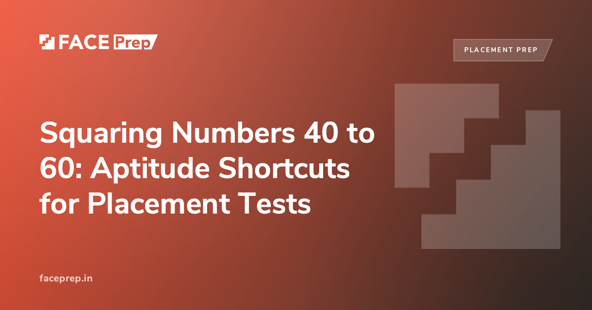 Squaring Numbers 40–60: Quick Aptitude Shortcuts