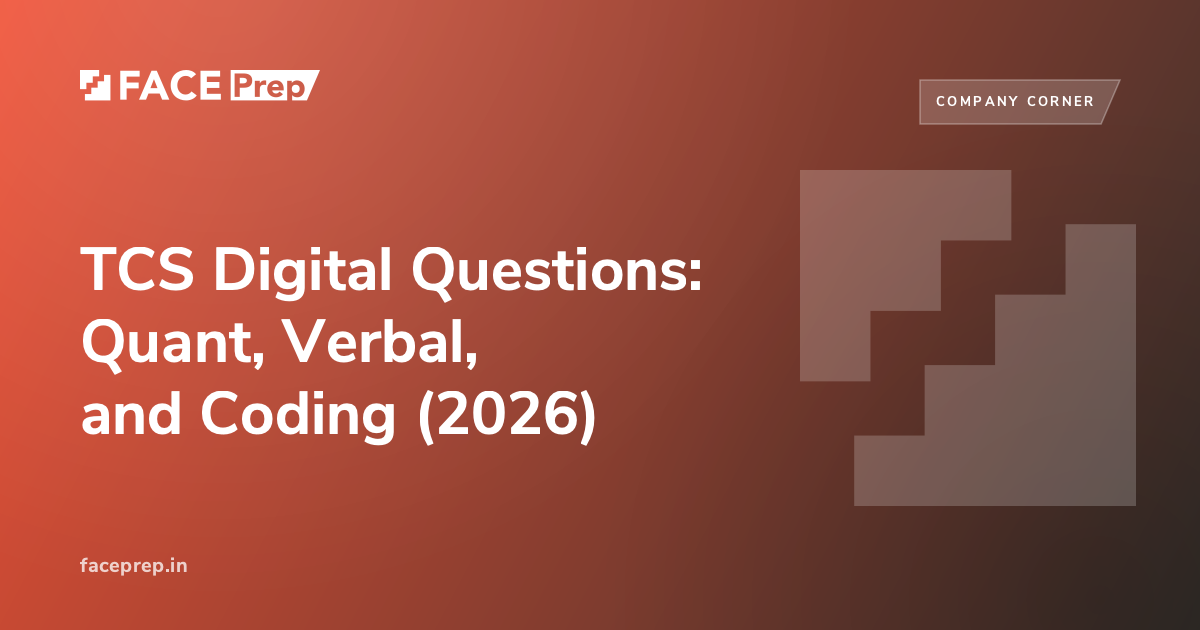 tcs digital placement papers 2026 | prepinsta Images... TCS Digital Questions: Quant, Verbal, and Coding (2026)