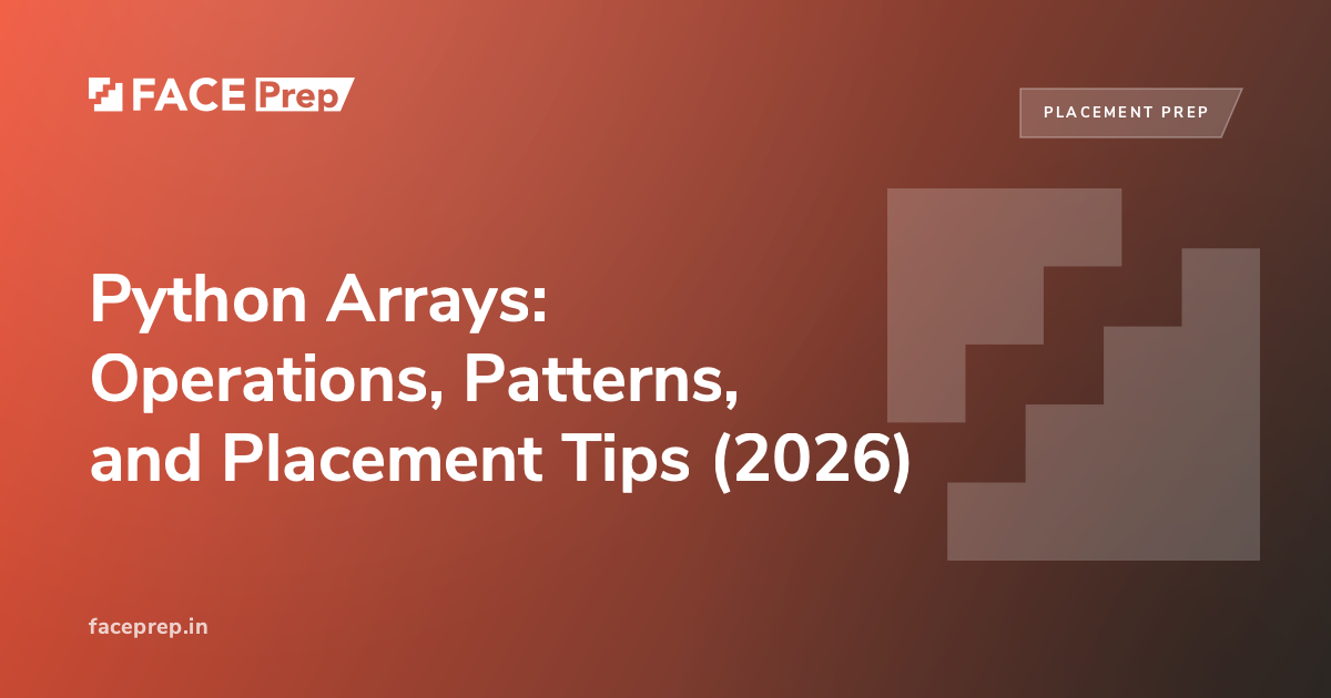 string array problem | placement preparation | python... Python Arrays: Operations & Placement Patterns (2026)